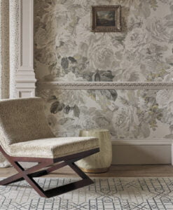 Rose Absolute Wallpaper by Zoffany in Linen & Gold