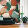 Cubisme Wallpaper in Multicolor