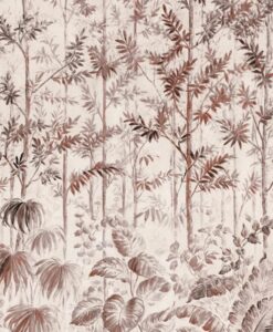 Forest Wallpaper in Beige