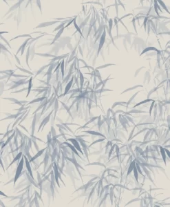 Jon Bamboo Wallpaper by Sandberg Wallpaper in Indigo Blue
