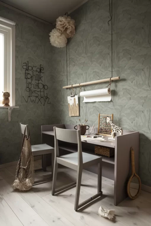 Kristoffer Wallpaper by Sandberg Wallpaper in Sage Green