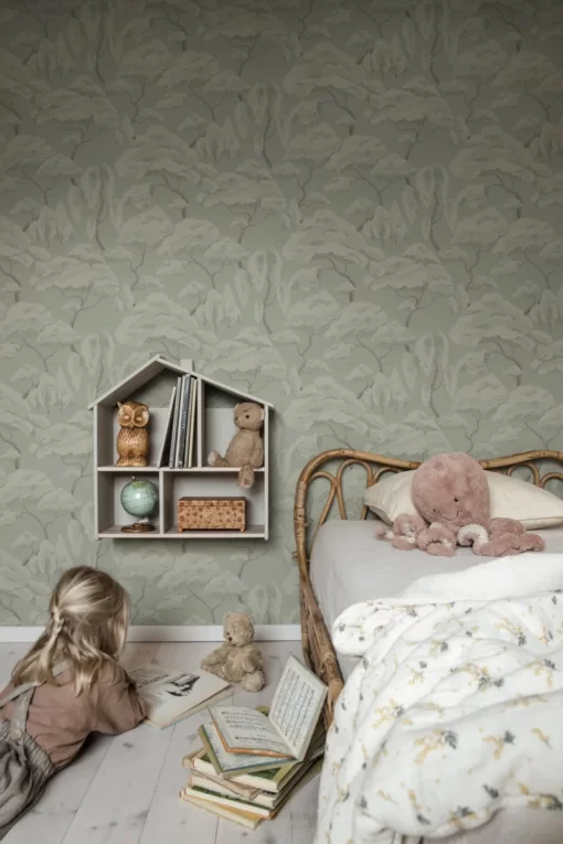 Kristoffer Wallpaper by Sandberg Wallpaper in Sage Green