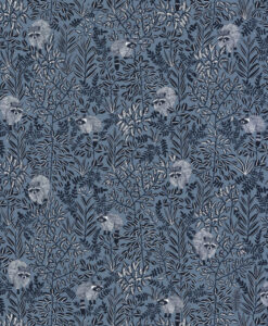 Free Spirit Wallpaper in Blue Grey