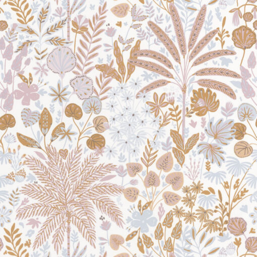 Hope Wallpaper in Pink Gray & Ocher