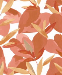 Influence Wallpaper in Terracotta Yellow & Gold