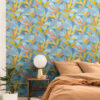 Influence Wallpaper in Blue Yellow & Orange