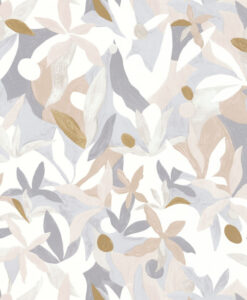 Fauve Wallpaper in Beige Taupe & Gold
