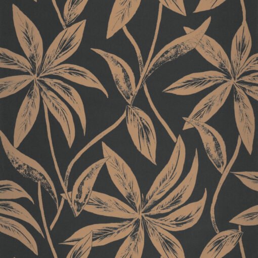 Paradisio Wallpaper in Black & Beige