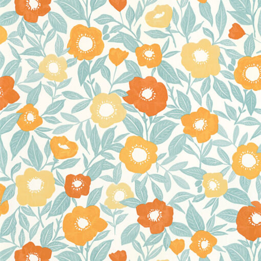 Lucky Wallpaper in Orange & Yellow