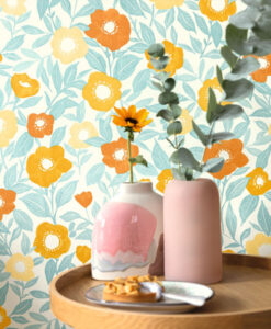 Lucky Wallpaper in Orange & Yellow