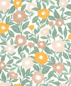 Lucky Wallpaper in Yellow & Rose