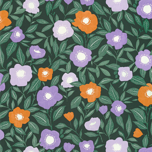 Lucky Wallpaper in Orange & Purple