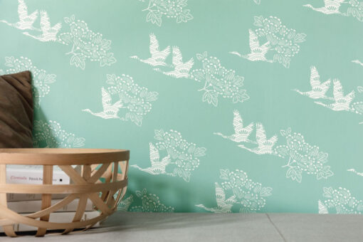 Tobu Wallpaper in Almond Green