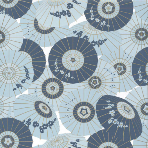 Wagaza Wallpaper in Light Blue