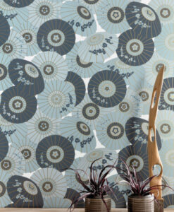 Wagaza Wallpaper in Light Blue