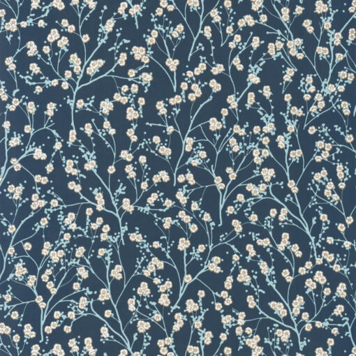 Sakura Wallpaper in Light Blue & Grey