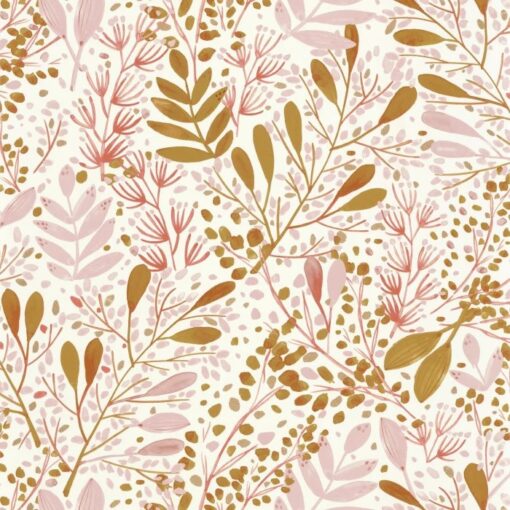 Joy Wallpaper in Rose Gold White