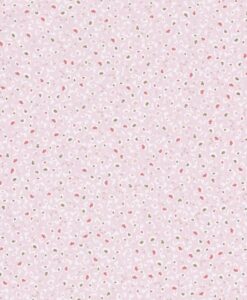 Bloom Baby Bloom Wallpaper in Soft Pink Fuchsia Pink & Gold