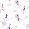 Lucy in the Sky Wallpaper in Soft Pink Purple & Silver