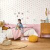 Butterfly Wallpaper in Soft Pink & Fuchsia Pink