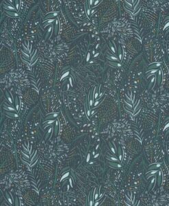 Jade Wallpaper in Midnight Blue