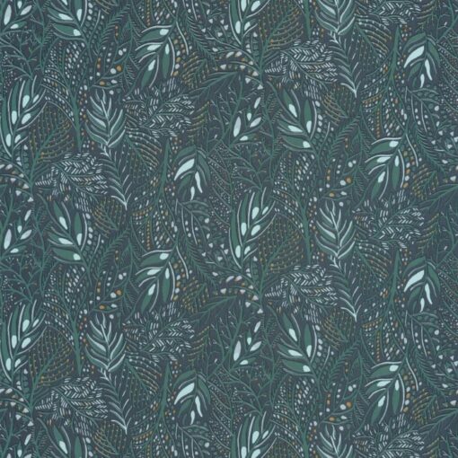 Jade Wallpaper in Midnight Blue