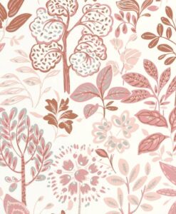 Louise Wallpaper in Pink