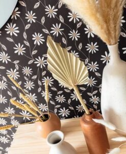 Anna Wallpaper in Black Beige