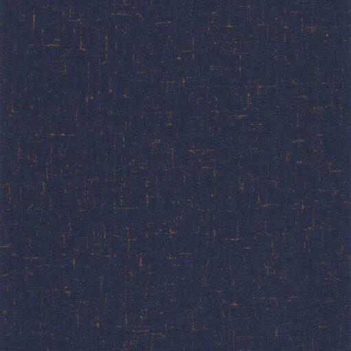 Gaze Métal Wallpaper in Copper Midnight Blue