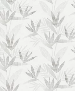 9398 Decorama EasyUp19 Leaves Wallpaper by Borastapeter in Grey