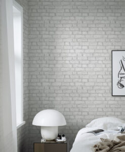 Decorama EasyUp 19 Bricks Wallpaper by Borastapeter in Grey