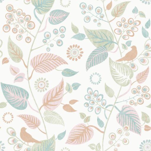 Garden Floral Wallpaper in Multi by Borastapeter