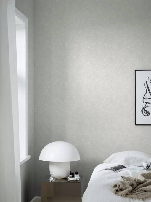 Posie Wallpaper in Grey by Borastapeter