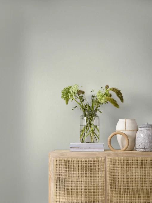 Textured Plain Wallpaper by Borastapeter in Sage from Decorama Easy Up 19