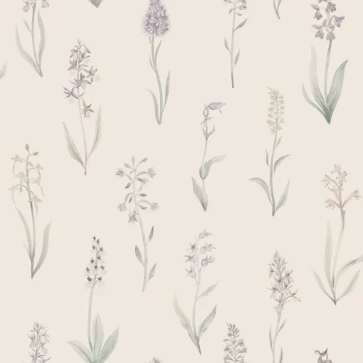 Alma Wallpaper in Lilac by Sandberg