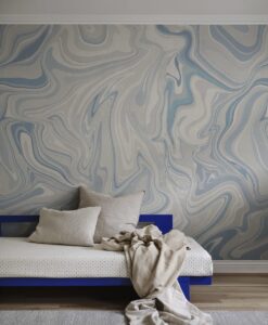 Klint Wallpaper by Sandberg in Misty Blue