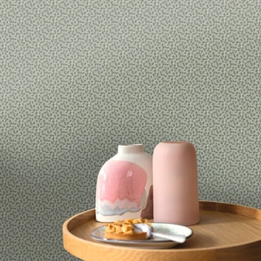 Physis Wallpaper in Blue Gray & Green
