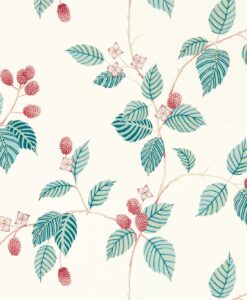 Rubus Wallpaper in Raspberry