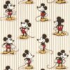 Disney Mickey Mouse Stripe Wallpaper by Sanderson & Disney Home in Peanut