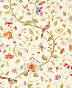 Aril's Garden Wallpaper by Sanderson in Olive & Mulberry