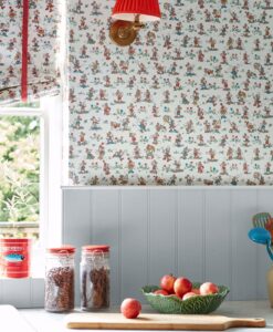 Mickey & Minnie Wallpaper in Allsorts by Sanderson & Disney Home