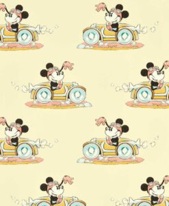 Minnie Mouse on the Move Wallpaper in Sherbert by Disney Home & Sanderson