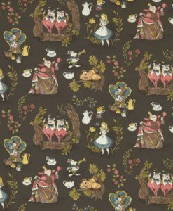 Alice in Wonderland Wallpaper by Disney in Chocolate