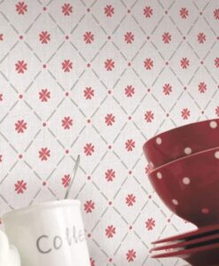 Au Bistrot D Alice Cocotte Wallpaper in Red