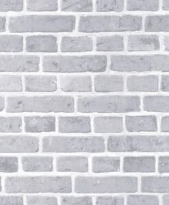 Au Bistrot D Alice Feuille De Brick Wallpaper in Gray