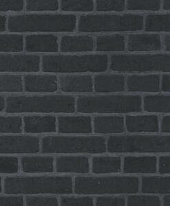 Au Bistrot D Alice Feuille De Brick Wallpaper in Black