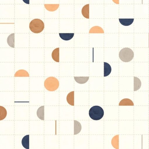 Jump Around Wallpaper in Midnight Blue Gold