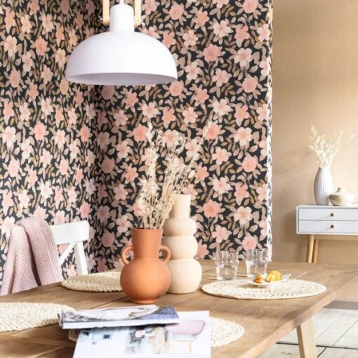 Gaia Wallpaper in Coral Beige