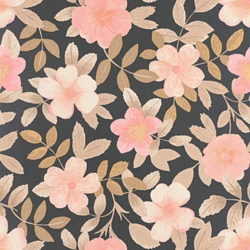 Gaia Wallpaper in Coral Beige