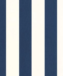 Linen Lines Wallpaper in Navy Blue